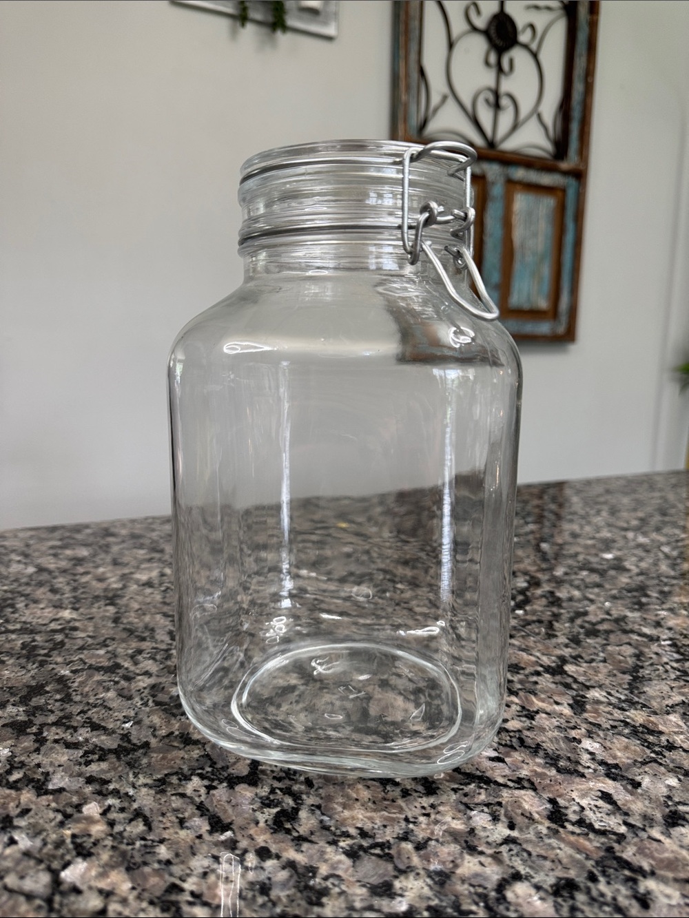 Bormioli Rocco Fido hermetic 3L Glass Jar clasp Lid - Clear Glass